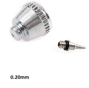BD-116, 130, 180 Double Action Airbrush için Nozzle Cap & Nozzle 0.20mm