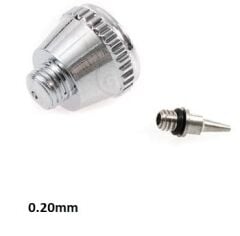 BD-116, 130, 180 Double Action Airbrush için Nozzle Cap & Nozzle 0.20mm