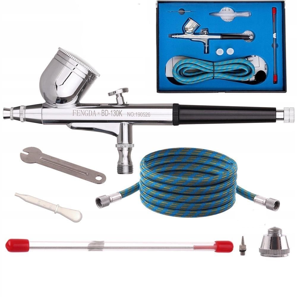 BD-130K Double Action Airbrush Seti (0.2, 0.5 Nozzle/NeedleTk. ile)