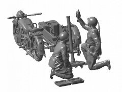 Sov.Motorcycle M-72 w/mortar