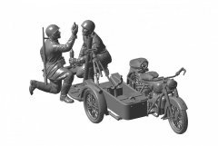 Sov.Motorcycle M-72 w/mortar