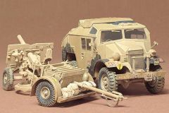 BRITISH 25 PDR. FIELD GUN & QUAD GUN TRACTOR