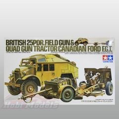 BRITISH 25 PDR. FIELD GUN & QUAD GUN TRACTOR