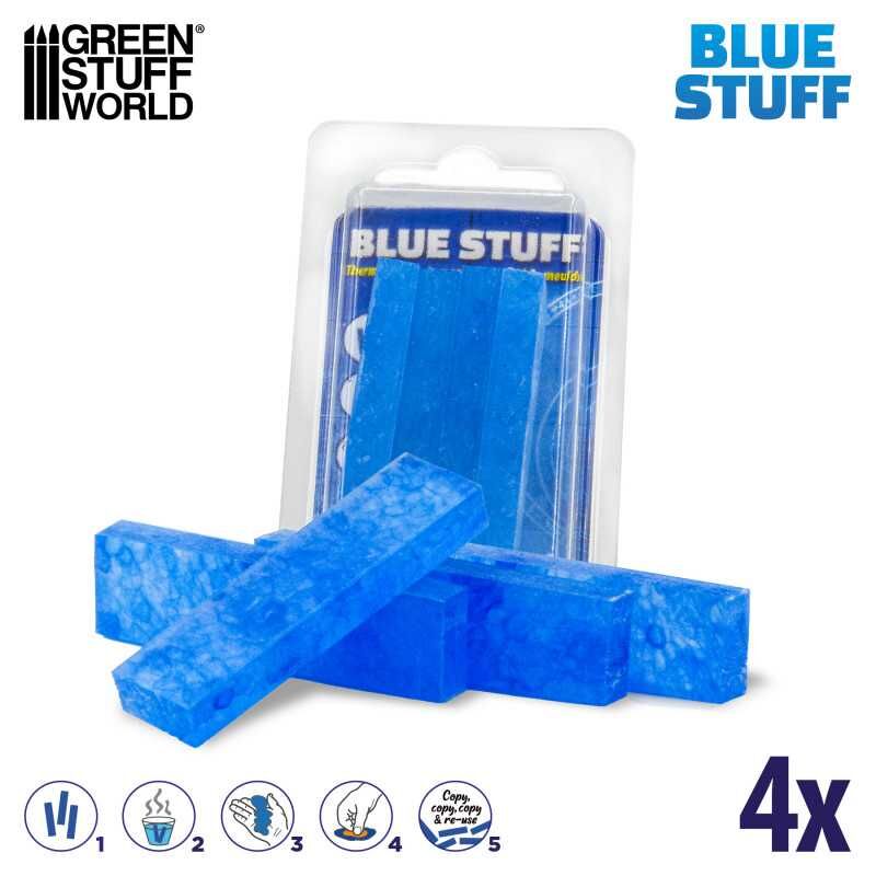 Blue Stuff Mold 4 Bars Tekrarlanabilir Kalıp