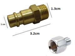 Airbrush Kompresör Hortum Bağlama Aparatı Jak-  1/4  -  1/8 Çevirici