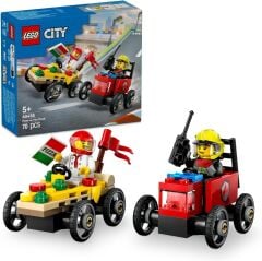 LEGO® City Pizza Arabası İtfaiye Kamyonuna Karşı Yarış Arabası Paketi 60458