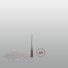 No. 0/0 Synthetic Round Brush With Brown Tip Fırça