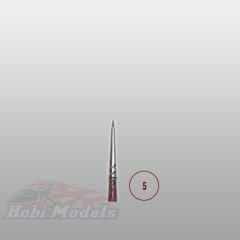 No. 5 Synthetic Round Brush With Brown Tip Fırça